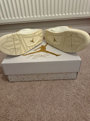 Nike Air Jordan 4 Retro Low Sail W Metallic Gold Size UK 9.5 - Picture 3 of 6