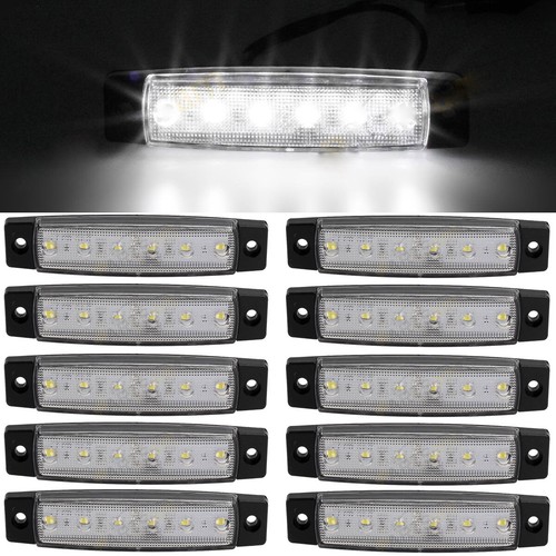 10 pcs 12V 6LED INDICATOR SIDE MARKER LIGHT TRUCK TRAILER BOAT LORRY E mark LAMP - Picture 13 of 30