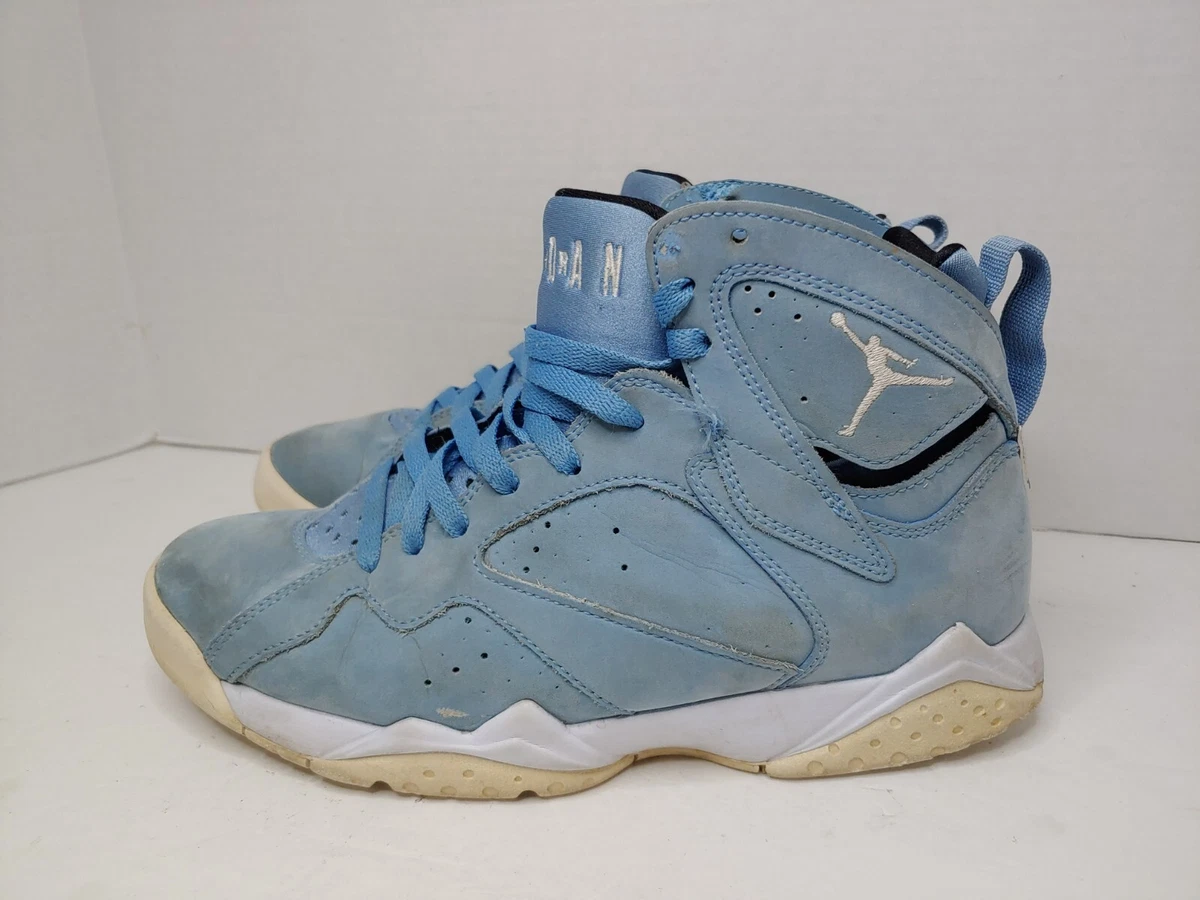 Nike Mens Air Jordan Pantone 7 Retro 304775 Blue Basketball Shoes