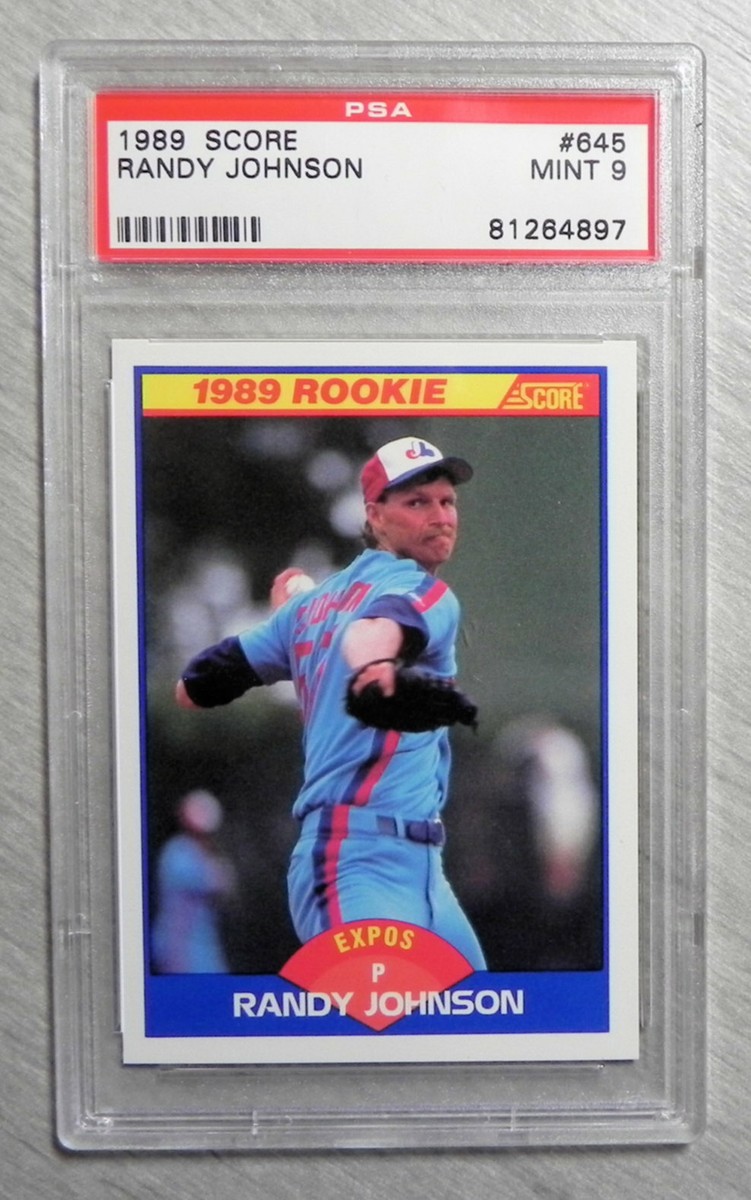 RANDY JOHNSON 1989 Score Rookie Card #645 _ PSA 9 MINT _