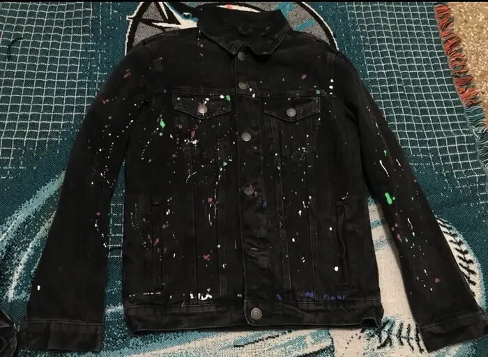 ★ZARA★ PAINT SPLATTER JACKET NWOT ZARA Paint Splatter Unisex Trendy Size XL | eBay