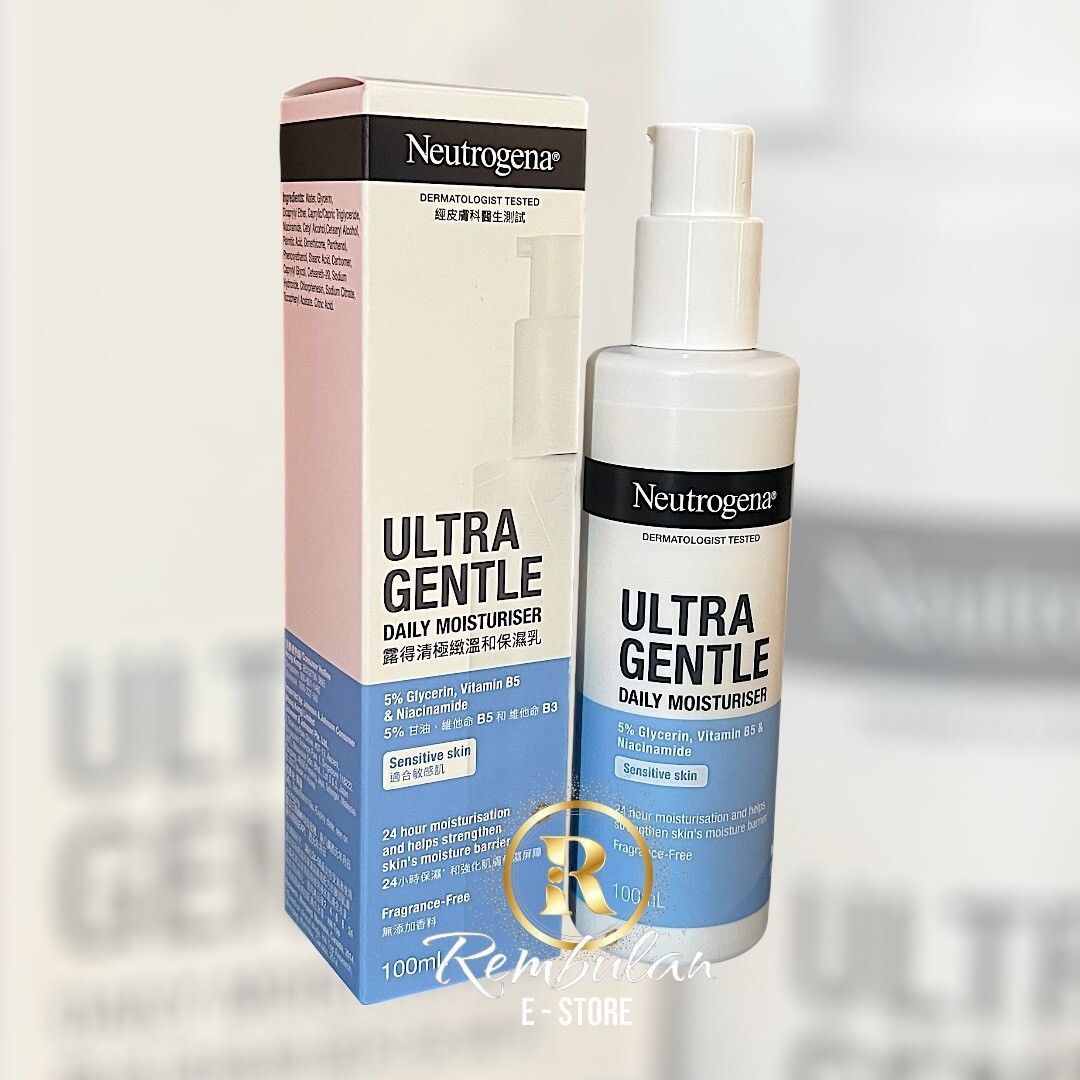 Neutrogena Ultra Gentle Oil-Free Daily Moisturiser for Sensitive Skin 100ml Hydration