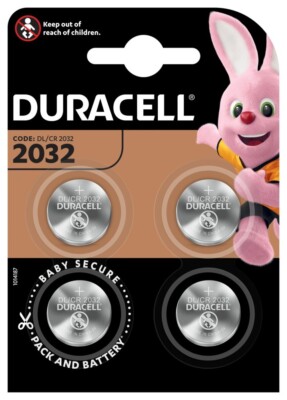 2 x 4er Blister Duracell CR 2032 3V Lithium Knopfzelle DL2032 - 8 Batterien