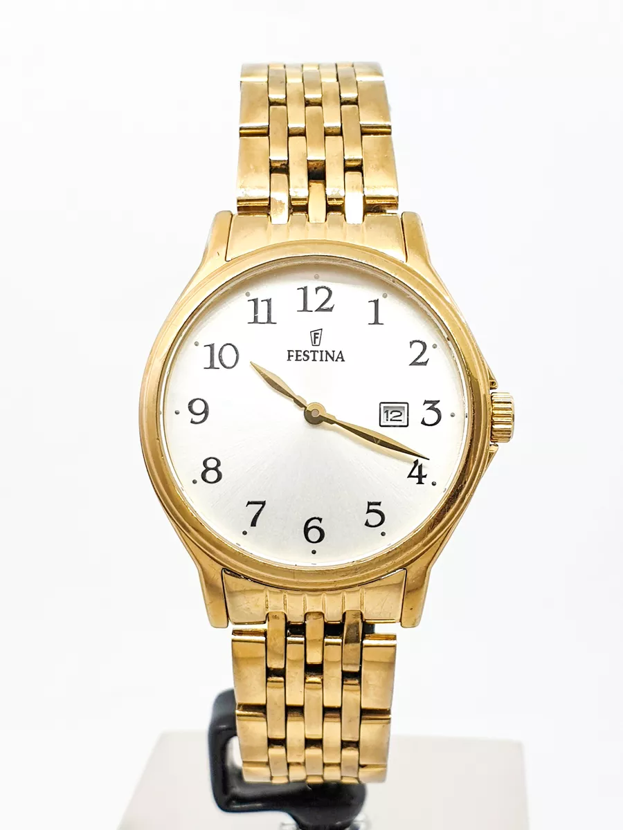 Festina store gold watch