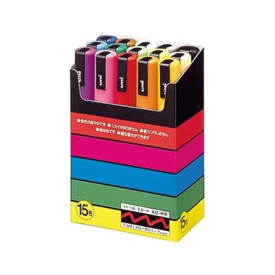 Uni Posca PENS PC-5M 15C 15 Farben Lack Marker Poster Farbe Japan JP