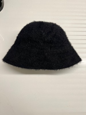 H\u0026M Hat - Black Fuzzy Bucket Hat 
