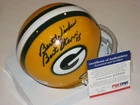 BART STARR Signed Green Bay PACKERS Mini-helmet w/ PSA COA & Inscription