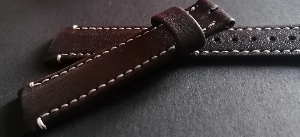 BREGUET TYPE CINTURINO WATCH STRAP BROWN MARRONE mm.21 - Imagem 3 de 4