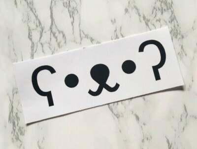 ONE Kaomoji Bear ʕ ᴥ ʔ Emoticon Vinyl Decal Sticker Cute Laptop/Car/Wall/Window