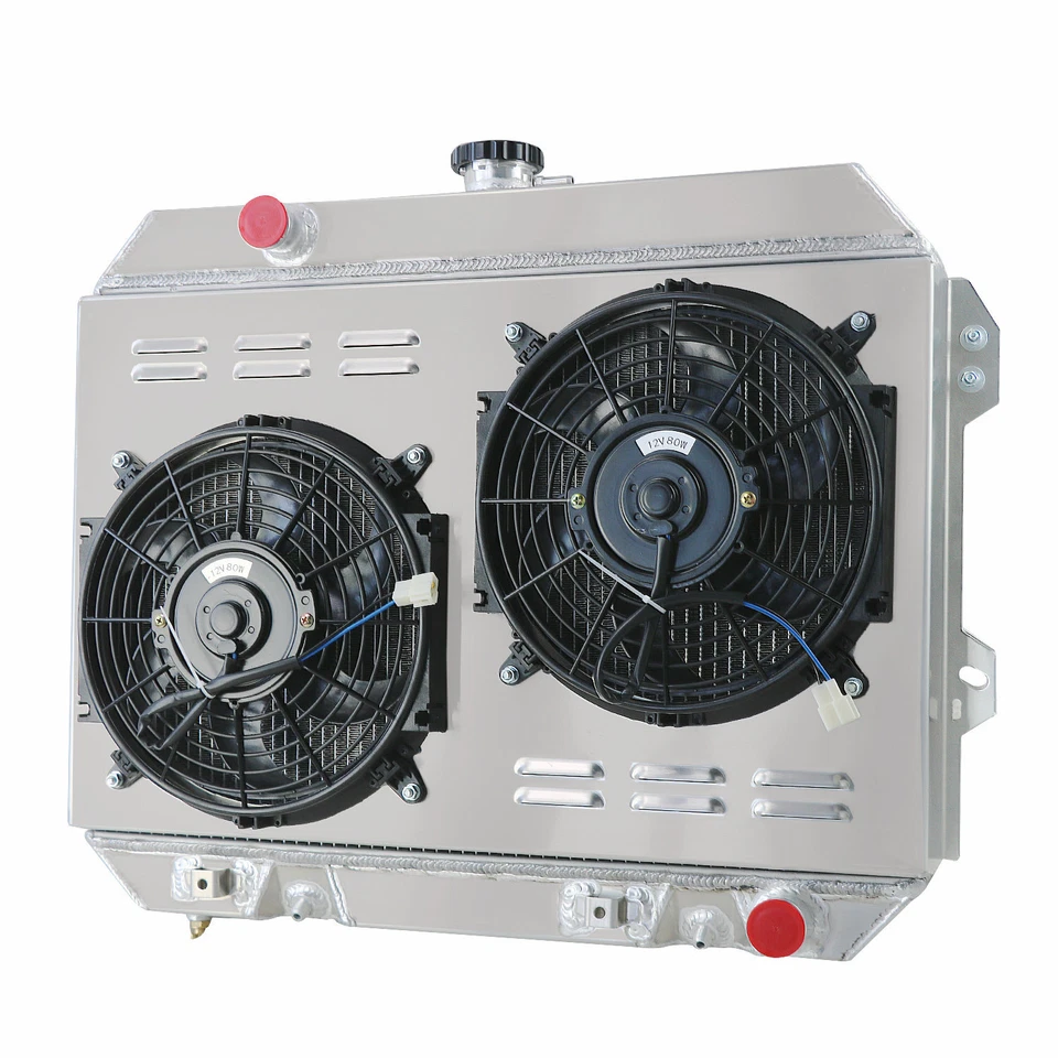 Ventilador de cubierta de radiador de 3 filas + relé para Nissan Datsun 280Z 280ZX L6 1975-1983 2,8 L Foto 2 de 4