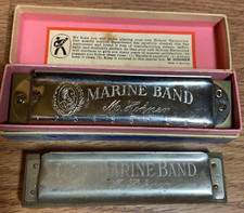 HARMONICA 2 M HOHNER MARINE BAND FULL CONCERT KEY C MADE IN GERMANY