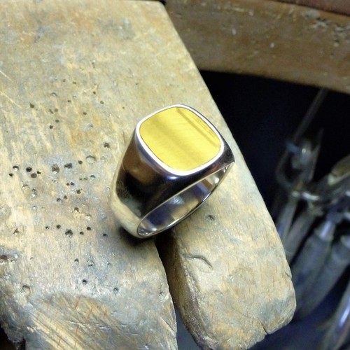 Siegelring Silber Tigerauge Ring Herrenring mit Stein Damen Siegelring 925 - Picture 2 of 4