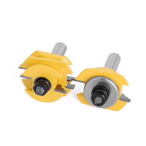2 Stück Gelenk Nut und Feder 8 mm Schaft Fräser Set Zapfen Tür - Bild 5 von 7