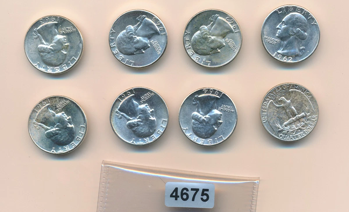 1964 U.S. Mint Certified Washington US Quarters (1932-1998) for
