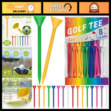 320 Pcs 3.25" Unbreakable Golf Tees - Low Friction, Large Cup, Perfect for Dista