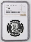 1956 PROOF FRANKLIN HALF DOLLAR TYPE 2 50C NGC PF 68