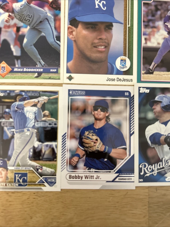 Colección de tarjetas de béisbol de los Reales de Kansas City (10 tarjetas) Foto 3 de 4