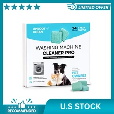 Uproot Clean Washing Machine Cleaner Tablets - 24 Pack for a 12 Month Supply. Fo