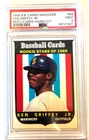Ken Griffey Jr 1989 B.B. Cards Magazine Reply-Cards-Hand Cut PSA 9 #63