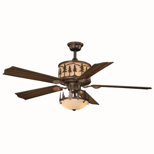 Yosemite 4-Light Ceiling Fan in Rustic Style 18 Inches Tall and 56 Inches Wide - Picture 7 of 7
