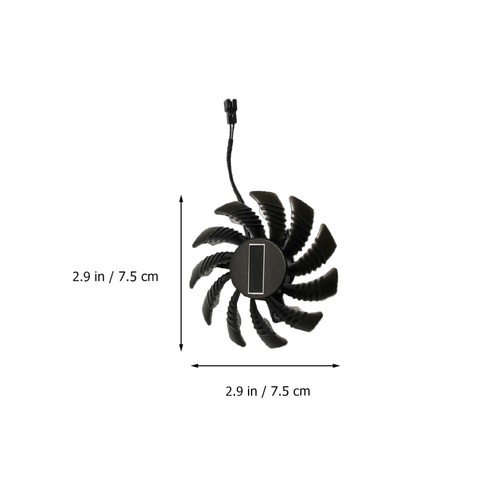 GPU Fan 2-pin 75mm Radiator Video Card Cooler Compatible for PLD08010S12H - Afbeelding 10 van 12