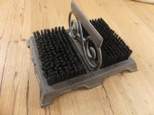 LARGE Cast Iron Boot Shoe Brush Mud Scraper Mud Room Rustic Heavy Duty Entryway
