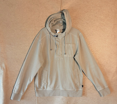 Ben Sherman Plectrum Hoodie Mens Sz L Khaki Pullover Pockets Preppy Athleisure