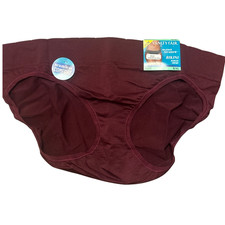 Vanity Fair No Show Bikini Panty Seamless Comfort 18217 Size 8/XL Burgundy NEW