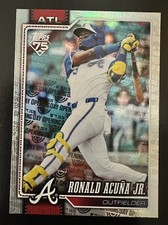 2026 Topps Series 1 Celebration #50 Ronald Acuna Jr Opening Day Holofoil Braves