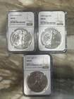 (3) 2017, 2023 & 2026 $1 American Silver Eagle NGC MS69 🔥