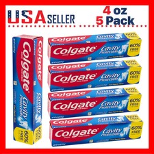 Colgate Cavity Protection, Toothpaste, 5 Pack 4oz Fluoride, Mint Whitening 1.30 per gallon