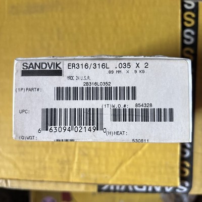 Sandvik ER 316/316L .035 x 2 Stainless Steel MIG Wire Reels 2 Lb