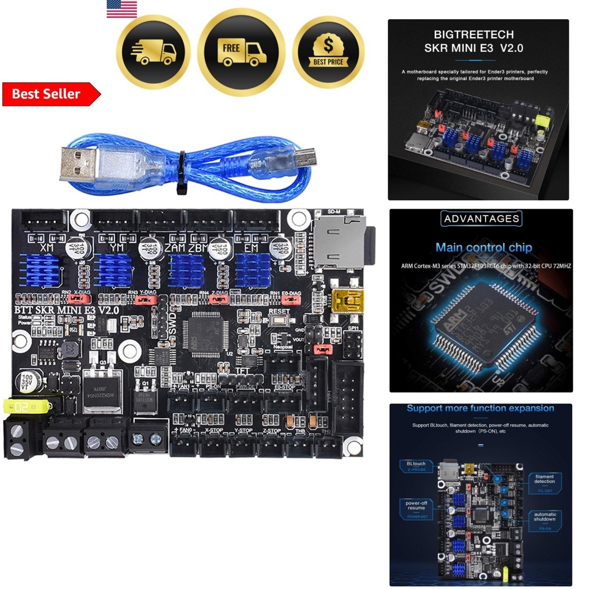 3D Printer Control Board Silent Motherboard for Ender 3 V2 V3 Pro