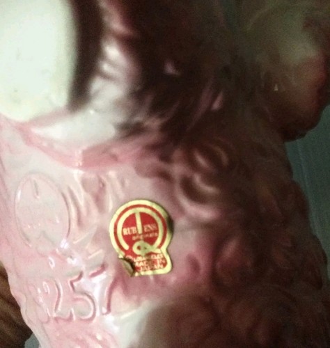 Pink Ceramic LAMB ~ Nursery Planter ~ Rubens, Japan ~ Vintage - Picture 8 of 10