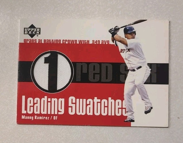 2003 MANNY RAMIREZ UPPER DECK LEADING SWATCHES RELIC BOSTON RED SOX NM/MT