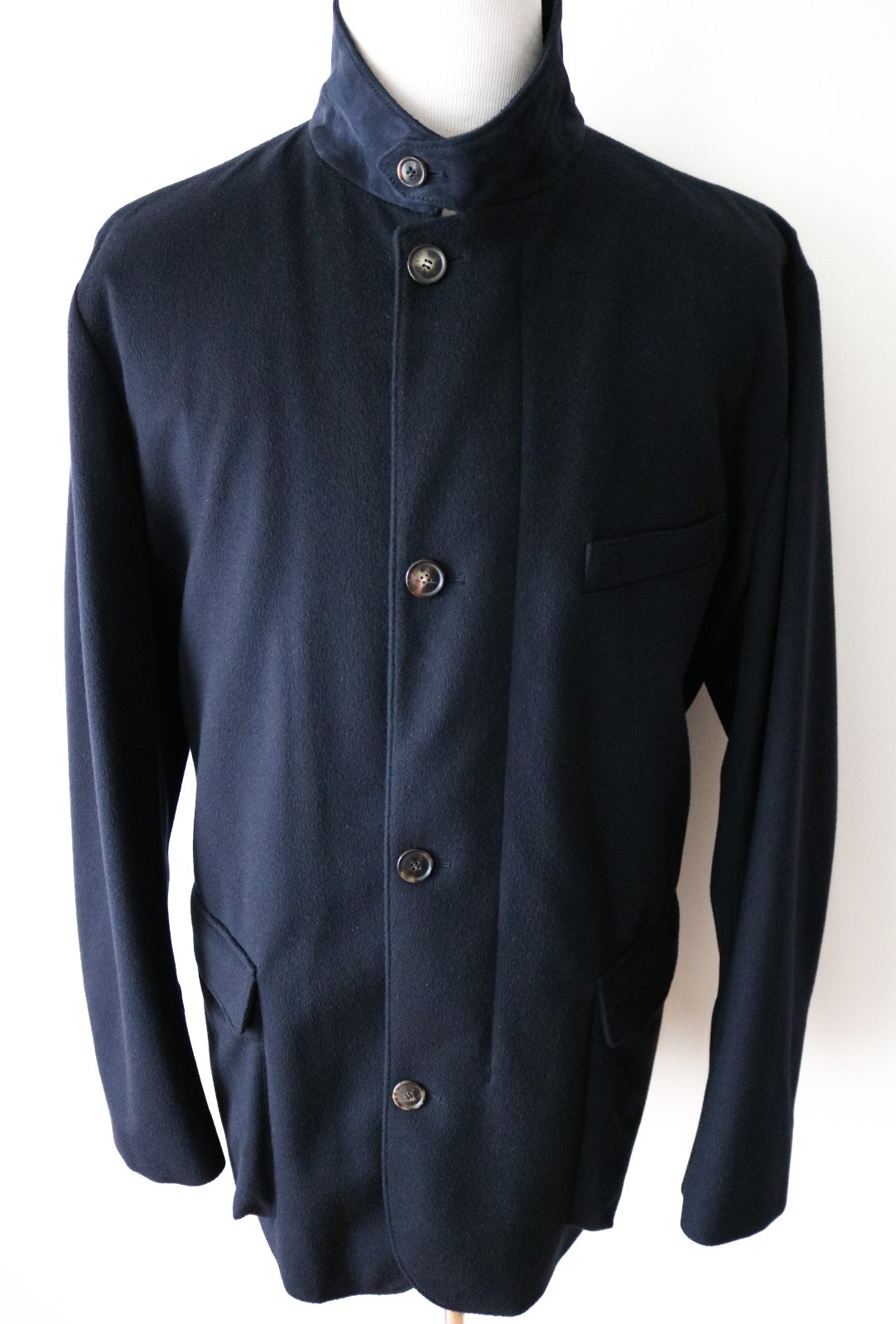 $19K LORO PIANA Navy Roadster Villa d'Este 100percent Vicuna Jacket Coat 56 Euro 2XL