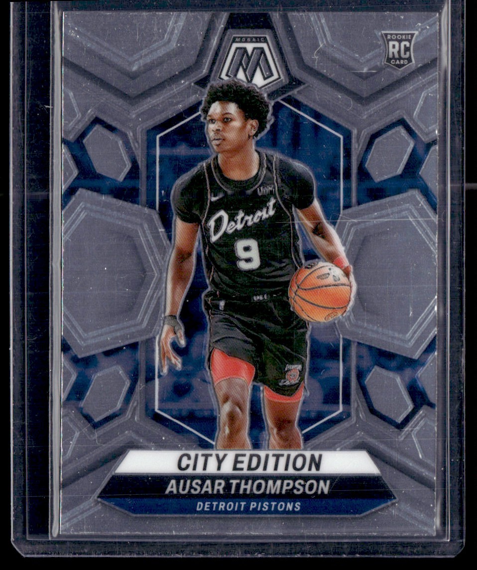 AUSAR THOMPSON 2023-24 PANINI MOSAIC CITY EDITION RC DETROIT PISTONS #290