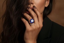 Sapphire Ring Anemone Jewelry Hexagon Cut 14k Gold September Birthstone