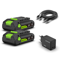 Greenworks 24V Starter Kit 2Ah Akku + 65W USB-C LadegeräT - Powerall 24V