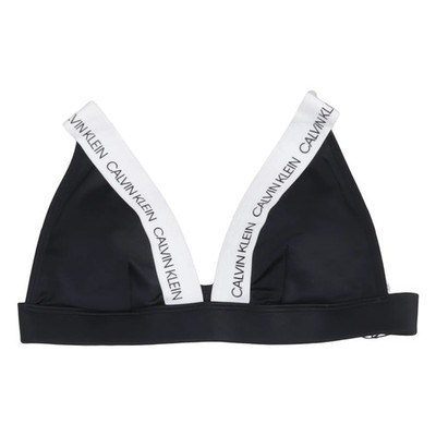 Calvin Klein Swimwear, Bikinioberteil, Größe: S, Schwarz/Weiß #mCi