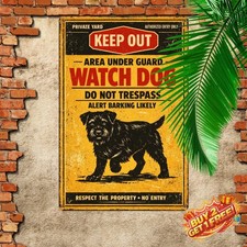 Property Protected By A Schnauzer Funny Dog Metal Wall Sign 8x12