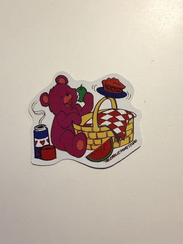 VINTAGE Stickers Emilie Kong Studios  Vending Machine Bear