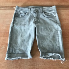 Rag Bone Skinny Altered Cut Off Shorts Women 29 Gray Mid Rise Raw Hem