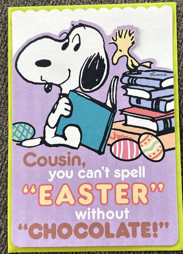 Hallmark Happy Easter Cousin Greeting Card Peanuts - Picture 1 of 2