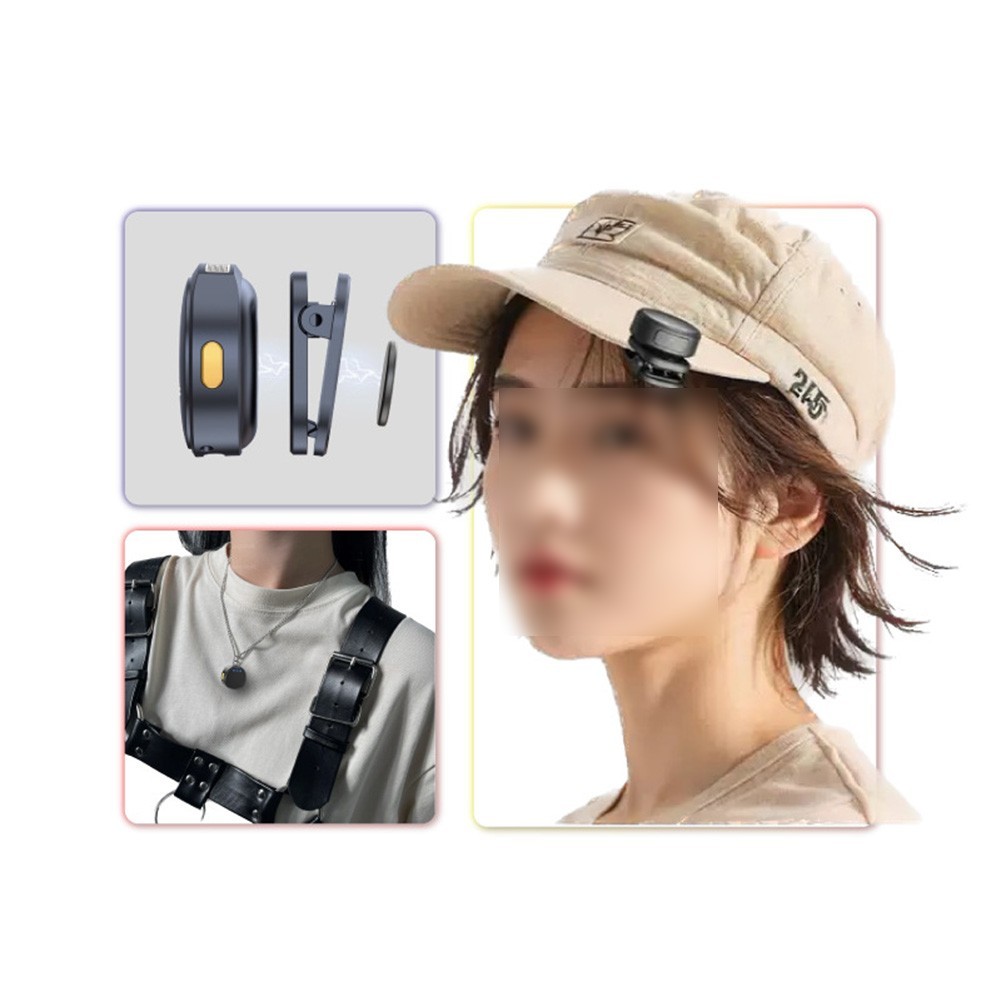 Funkmikrofon für DJI Action 5 Pro 4 3 für Pocket3 Osmo360 Schwarz Design