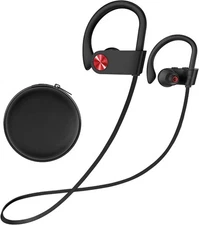 Stiive Bluetooth Headphones, 5.3 Wireless Sports Earbuds IPX7 BlackRed 