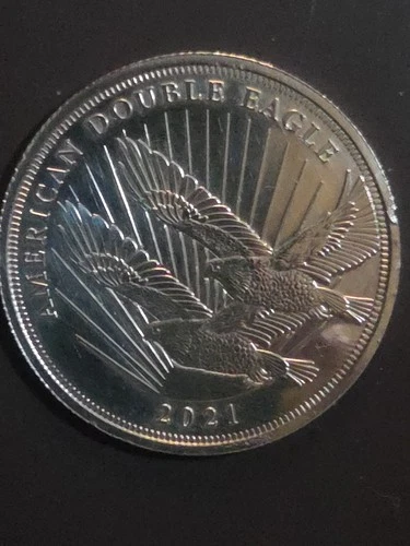 2021 Cook Islands $2 Proof American Double Eagle Coin 1/2 Troy oz..999 Silver