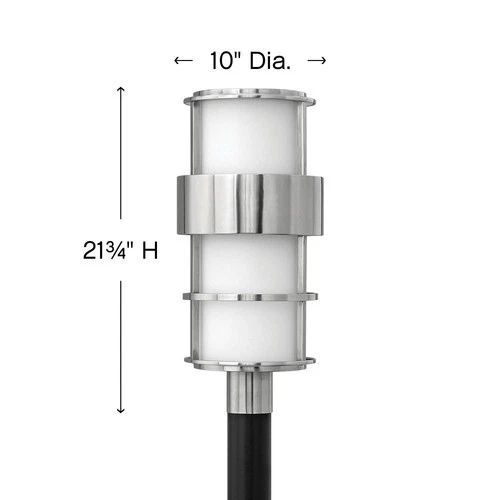 Hinkley Saturn 21 3/4" High Stainless Steel Post Mount Light - Picture 5 of 7