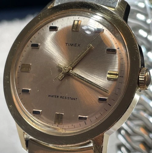Vintage 1972 Timex Marlin - Manual Wind - Ref 26060 2472 - Gold Tone - Runs