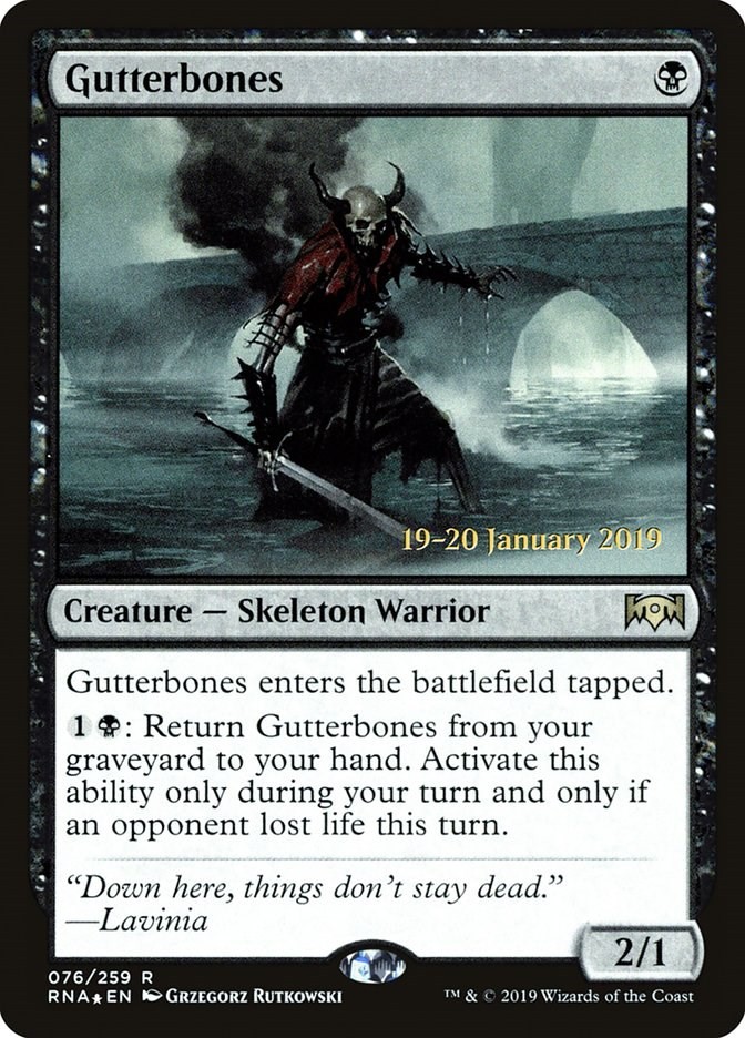 Foil - Gutterbones - 76 - Prerelease Cards - LP
